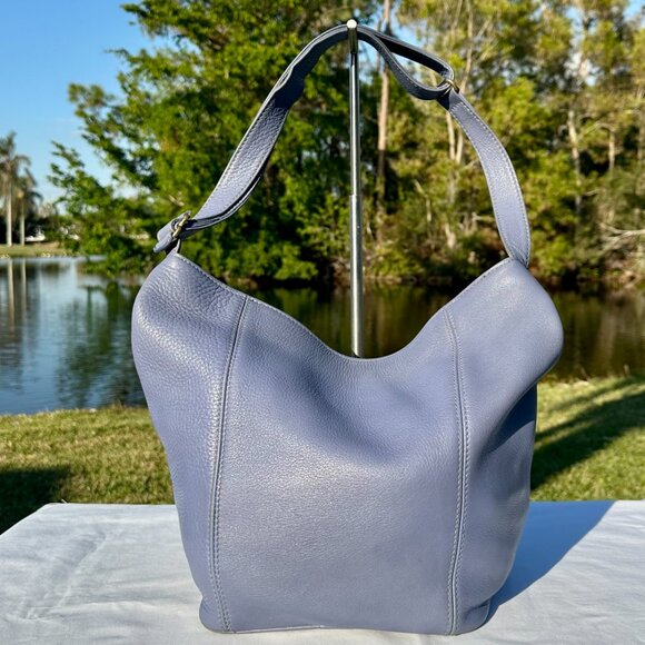 COACH Vintage 97 Sonoma Bucket Bag Periwinkle XL Slouchy Full Grain Leather 4927 - Picture 6 of 16